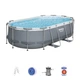 Овальный каркасный бассейн Bestway 56620 Power Steel Frame Pool( 427х250х100см) - изображение 2