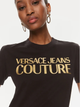 Футболка бавовняна жіноча Versace Jeans Couture vjc76haht04cj00tg89 L Чорна (8052019581317) - зображення 4