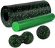 Массажный набор PowerPlay PP_4015 EPP Foam Roller Set 4in1 2 роли + 2 мяча + Чехол Черно-зеленый (PP_4015_Green) - изображение 1
