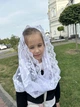 Палантин хомут для дівчинки в храм 50 см білий - зображення 4