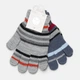 Набор детских демисезонных вязаных перчаток 2 пары YO! RED-0118 16 Серый /Темно-синий (5906657219800) - изображение 2