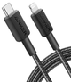 Кабель 322 USB-C to Lightning - 1.8m Nylon Black Anker (teh0022035) - зображення 1