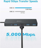 Перехідник Anker PowerExpand Direct 4-in-1 USB-C PD Media Hub USB Type-C - USB Type-A 0.3 м чорний - изображение 2