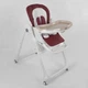 Стульчик для кормления Toti W-22019 (1) красный, мягкий PU, мягкий вкладыш, 4 колеса, съемный столик, в коробке (W-22019) - изображение 1