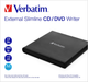 Napęd optyczny Verbatim External Slimline CD/DVD Writer USB 2.0 Black (53504) - obraz 3