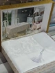 Жакардовая скатерть Tabe POLYCOTTON BEYAZ 160х220см - изображение 1