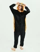 Пижама женская кигуруми Kigurumi Енот XL (175-185 см) Черная с оранжевым - изображение 1