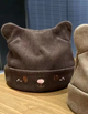 Шапка подростковая с ушками в корейском стиле с отворотом аниме косплей к-поп черный 54-58 (AN)33024 - изображение 3