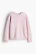 Розовый теплый свитшот для девочек H&M 8-10 лет 134-140 см - изображение 1