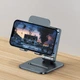Настільний тримач підставка для телефону Baseus Desktop Biaxial Foldable Metal Stand for Phones Grey (LUSZ000013) - зображення 5