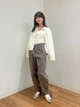 Куртка демисезонная короткая женская Uniqlo 743481950 L Молочная (1159814834) - изображение 19