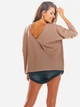 Longsleeve damski Infinite You M219 113480 One Size Beżowy (5902360543690) - obraz 2