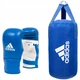 Боксерський набір ADIDAS груша 10 кг та рукавички S/M , блакитний - изображение 1