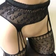 Еротичні панчохи в сіточку з поясом та леопардовим візерунком Sexy OneSize чорний (1-209) - изображение 8