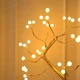 Світильник на батерейках нічник від юсб дерево роса Niki Light дерево перли золотого кольору теплий білий світильник USB + 3AA - зображення 15