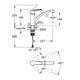 Cмеситель для кухни однорычажный GROHE QuickFix Start 324412432 черный латунь CV034560 - изображение 7