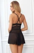 Сорочка с кружевом Obsessive 838-BAB-1 babydoll Черный S/M (SO7181) - изображение 5