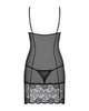 Еротична сорочка з мереживом Obsessive Alluria chemise Чорний S/M (SX1122) - зображення 4
