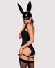 Еротичний ігровий костюм зайчика Obsessive Bunny costume Чорний L/XL (SO7702) - зображення 2