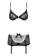 Еротичний рольовий костюм покоївки Obsessive Maidme set Чорний L/XL (SO7291) - зображення 4