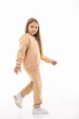 Детский спортивный утепленный костюм Kindamor Warm Autumn Beige для девочки, флис 128 см бежевый - изображение 7