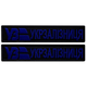 На вибір шевронів 2 шт. на липучках Укрзалізня планка чорна із синім 2,5х12,5 см, вишитий патч шевронної - зображення 1