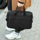 Деловая сумка для ноутбука до 15.6" Capitalist унисекс, черная, из фактурной экокожи, 5 отделений - изображение 10