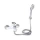 Змішувач для ванни Lidz Latwa 006 (з душовим гарнітуром) (k35) LDLAT006WHI45424 White - изображение 1