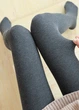 Эластичные утепленные байкой колготки в рубчик Warm Comfort (1463-44-02) Темно-серый 42 No Brand (42-46) - изображение 4