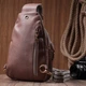 Сумка слинг через плечо женская средняя Vintage leather-22786 Коричневая - изображение 8