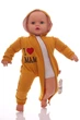 Человечек на молнии с капюшоном I Love Mam оранжевый 74 см (41446) - изображение 4