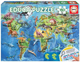 Puzzle Educa Mapa Swiata dinozaurów dla dzieci 150 elementów (8412668189973) - obraz 1