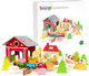 Zestaw do zabawy Boppi Wooden Farm Train Kit Animals Trees Station 48 elementów (5060459742895) - obraz 1