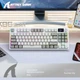 Беспроводная механическая Клавиатура Attack Shark K86 Bluetooth/2,4g с мини-дисплеем и поворотной кнопкой громкости, Английская раскладка, Серый - Retro Grey (Business Gray) - изображение 1