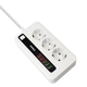 Мережевий фільтр BKL-03 на 4 розетки 2 Type-C + 4 USB, 100-250V, 10А, чорний - зображення 3