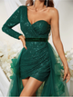 Платье вечернее короткое летнее женское SHEIN GD-00087304 XL Темно-зеленое (DN4012300007059) - изображение 5