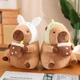 Капибара мягкая игрушка подушка сквишмеллоу антистресс подарок capybara Капибара-зайчик 30 см - изображение 6