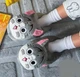 Тапочки кігурумі іграшки Дитячі для хлопчика Kigurumi Котик Чі Теплі Тканинні Сірий 30-36 (Х305345) - зображення 1
