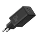 Сетевое зарядное устройство Baseus Compact Quick Charger 20W два порти USB-A USB Type-C EU Быстрая зарядка Power Delivery 3.0 Quick Charge 3.0 Black CCXJ-B01 - изображение 4