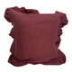 Декоративна наволочка SoundSleep Muslin Burgundy 45х45 см із рюшами бургунді (94331776) - зображення 5