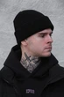 Чоловіча подовжена шапка біні докер Dominic Чорний (8049408) - зображення 3