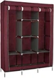 Шкаф тканевый раскладной Stenson R93320 130 х 45 х 175 см Бордовый (R93320 wine red) - изображение 1