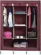 Шкаф тканевый раскладной Stenson R93320 130 х 45 х 175 см Бордовый (R93320 wine red) - изображение 3