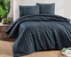 Турецкое постельное белье First Choice фланель Sadora navy blue евро - изображение 1