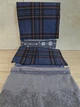 Турецкое новогоднее постельное белье First Choice фланель Happiness navy blue полуторное - изображение 4