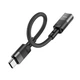USB кабель HOCO U107 Type-C (Male) to Type-C (Female) 3A 1.2m, Black - зображення 3
