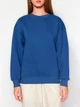 Свитшот на флисе женский Trendyol TWOAW24SW00101 S Синий (8683049013389) - изображение 3