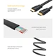 Кабель HDMI HDMI 4K 60Hz UGREEN HDMI Flat Cable (2m, 4K 60Hz, HDMI2.0, плоский). Black - зображення 3