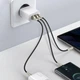 Мережевий зарядний пристрій 1Type-C+2USB з швидкою зарядкою на 30W QC+ PD, блок живлення Compact Quick Charger білий, Baseus (CCXJ-E02) - зображення 3
