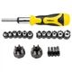 Викрутка з реверсом SIGMA + насадки торцеві 1/4" 27шт CrV (4002121) - изображение 8